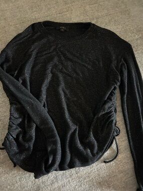 ALALA Black Sparkle Ruched Dress Top - ACCEPTING OFFERS